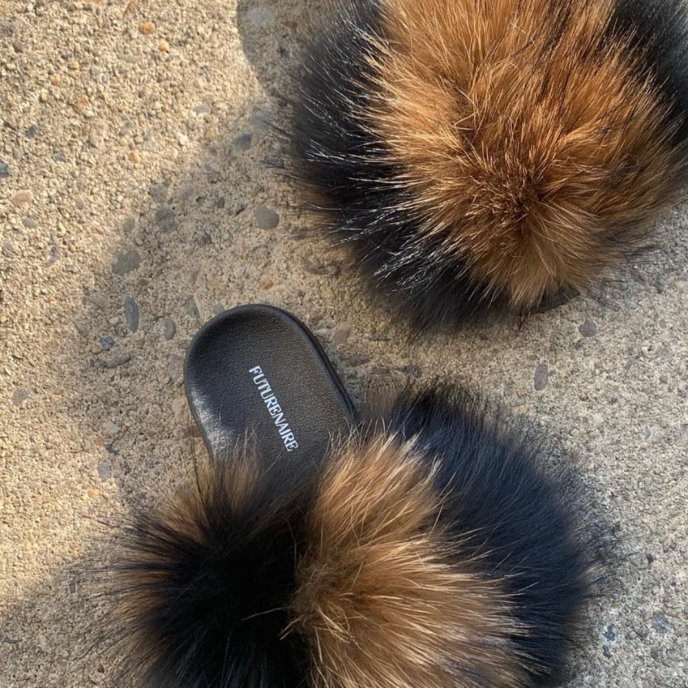 Have Mercy Custom Real Fur Slides Sizes 5.5:6,6.5… - image 2